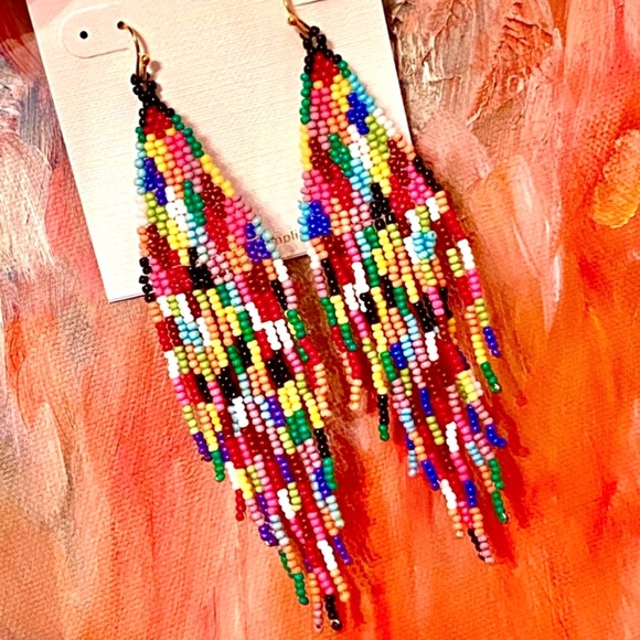 Panacea for Neiman Marcus Jewelry - NWT Neiman Marcus/Panacea Rainbow Fringe Chandeliers
